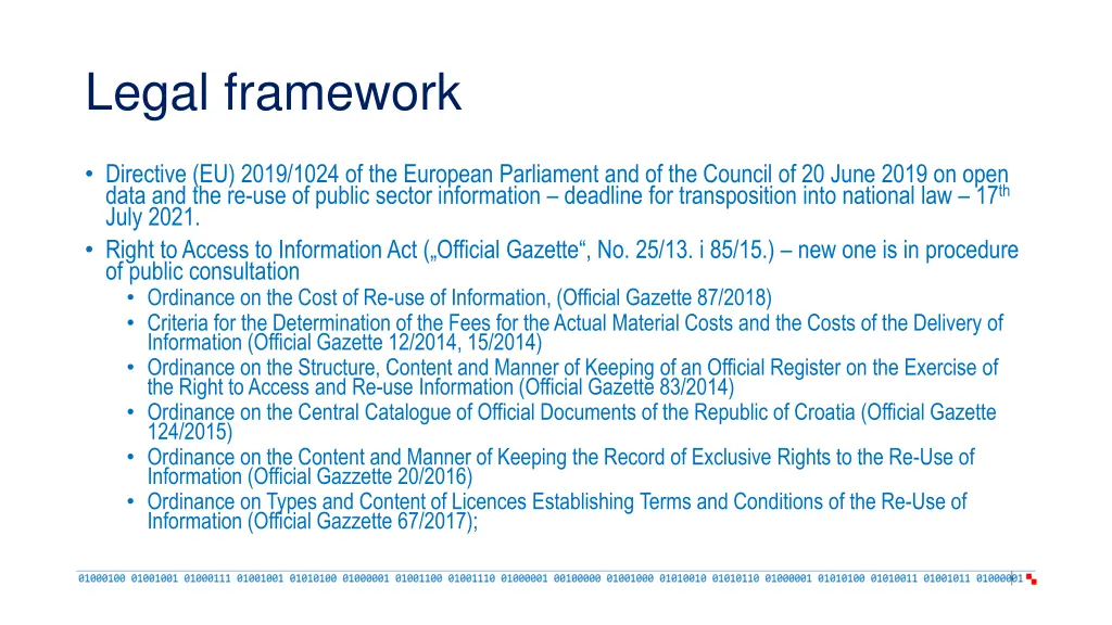 legal framework