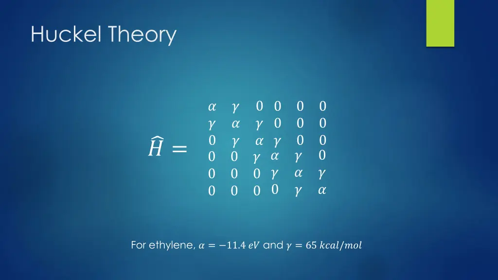 huckel theory