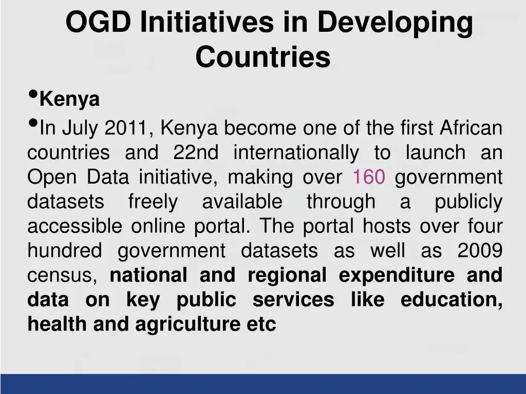 ogd initiatives in developing countries kenya