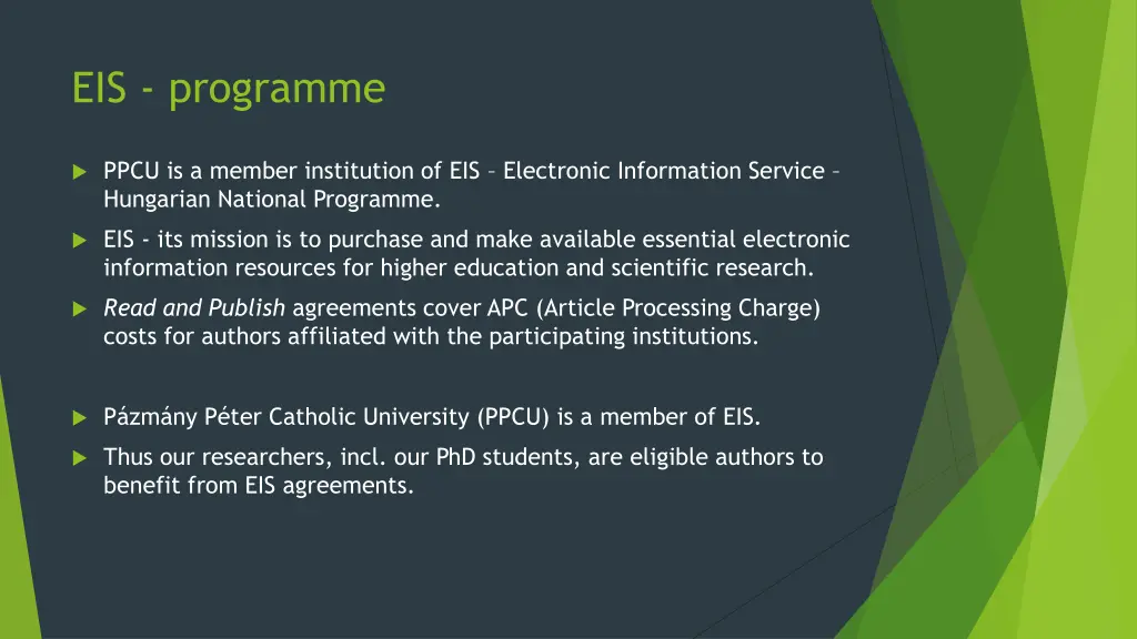 eis programme