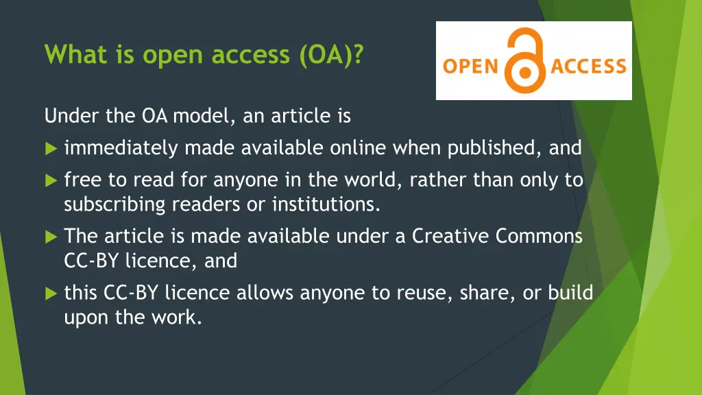 what is open access oa