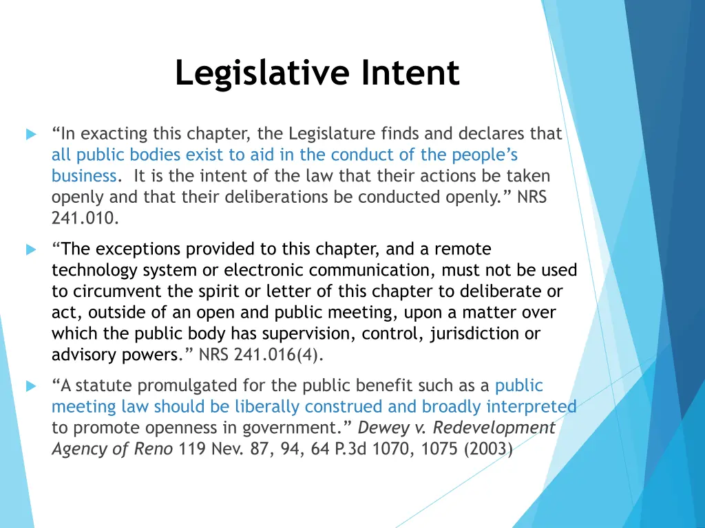 legislative intent