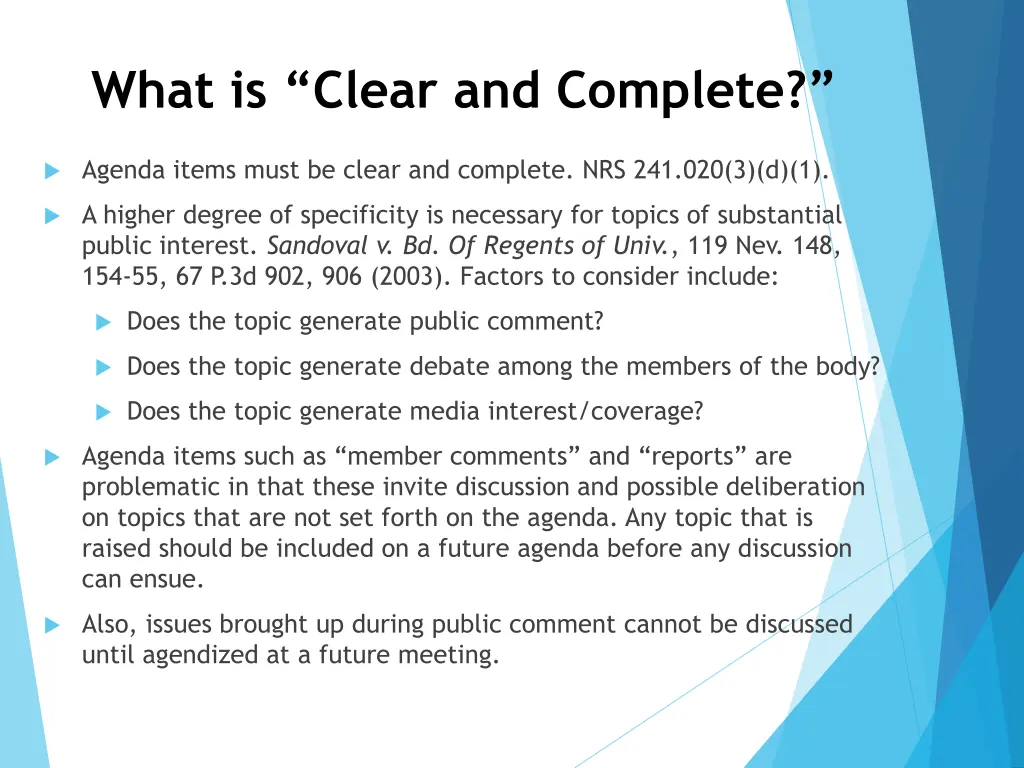 what is clear and complete