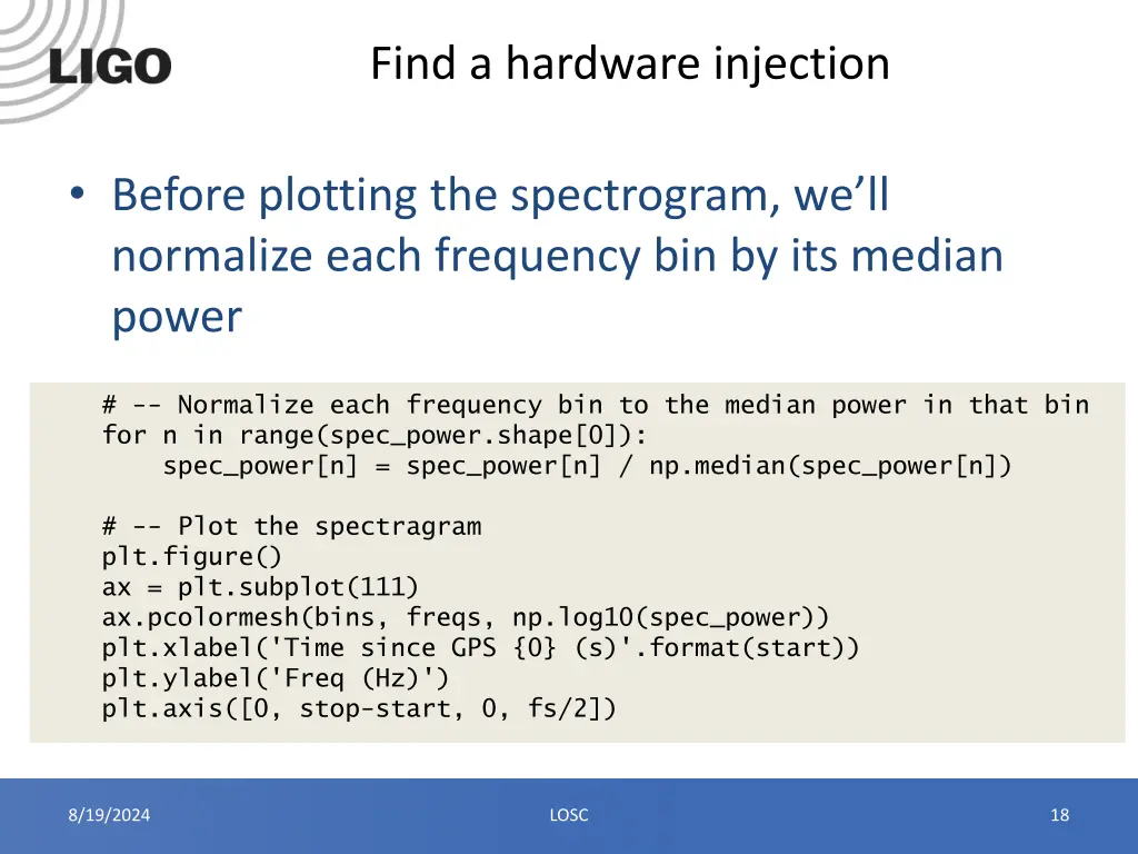 find a hardware injection 2