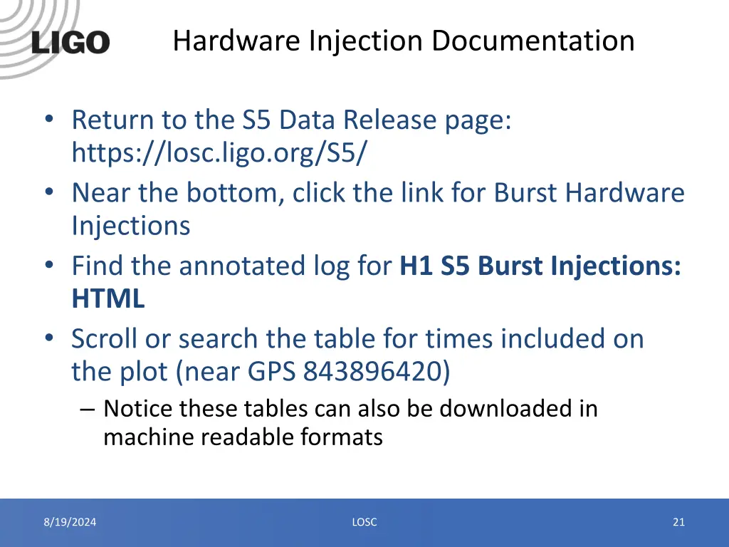 hardware injection documentation 1