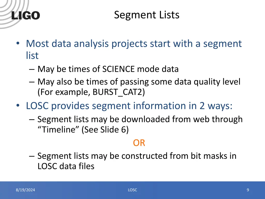 segment lists