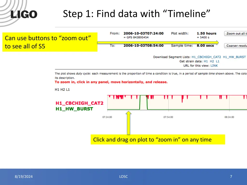 step 1 find data with timeline 3