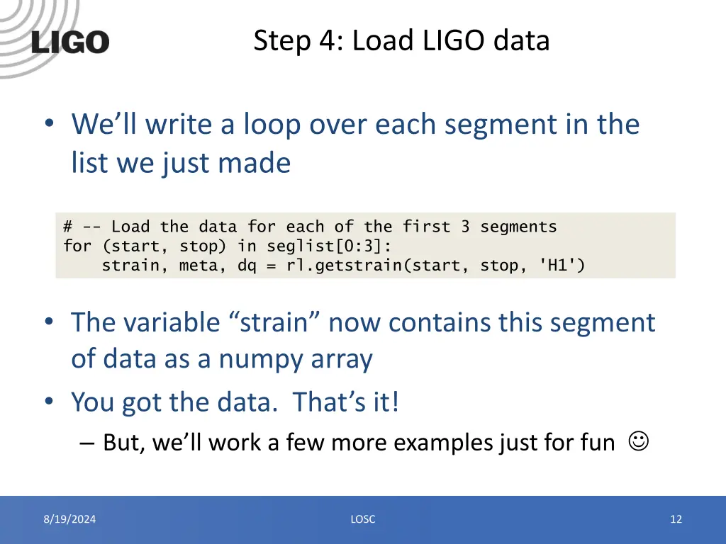 step 4 load ligo data