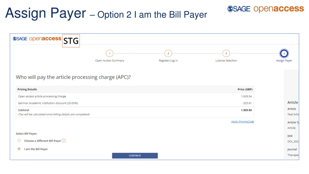 assign payer option 2 i am the bill payer