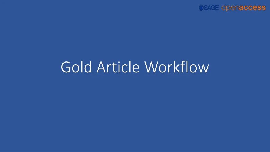 gold article workflow