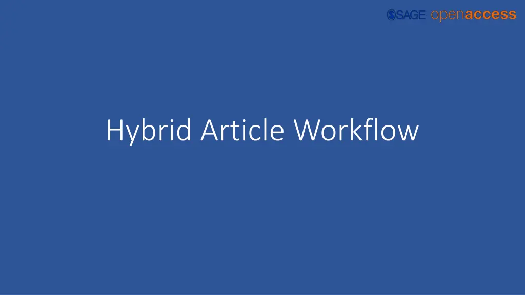 hybrid article workflow