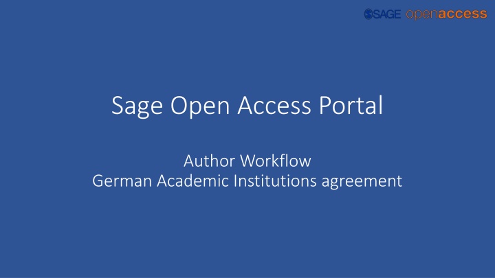 sage open access portal