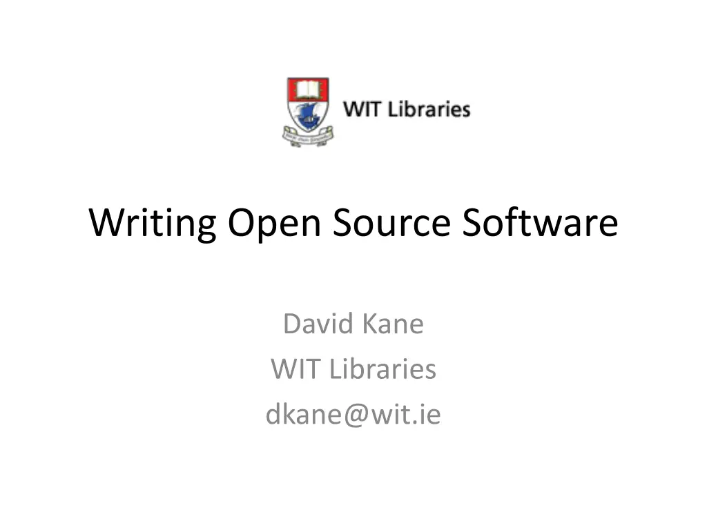 writing open source software 1