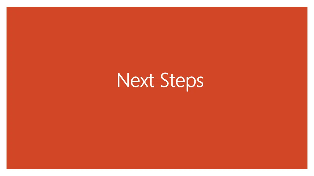 next steps next steps