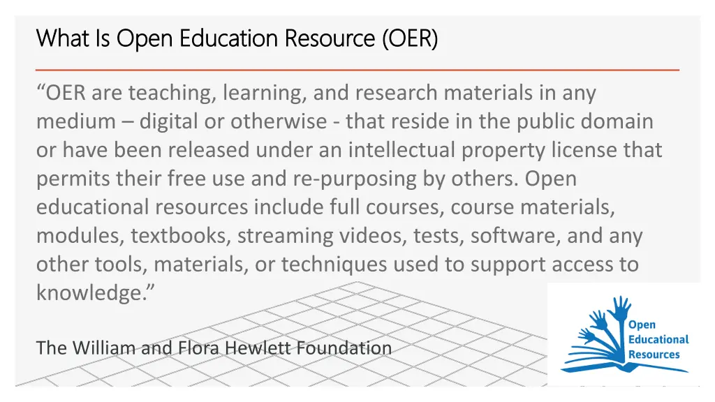 what is open education resource oer what is open