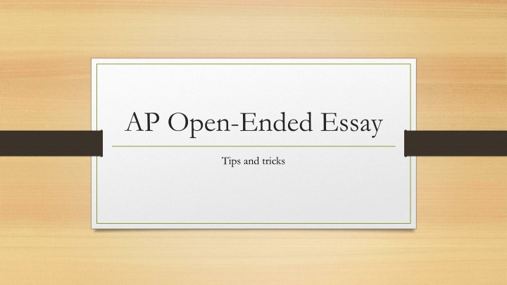 ap open ended essay