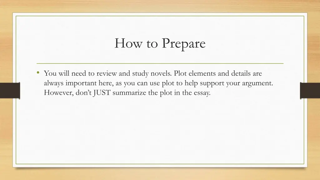 how to prepare