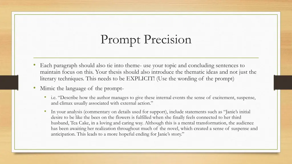 prompt precision