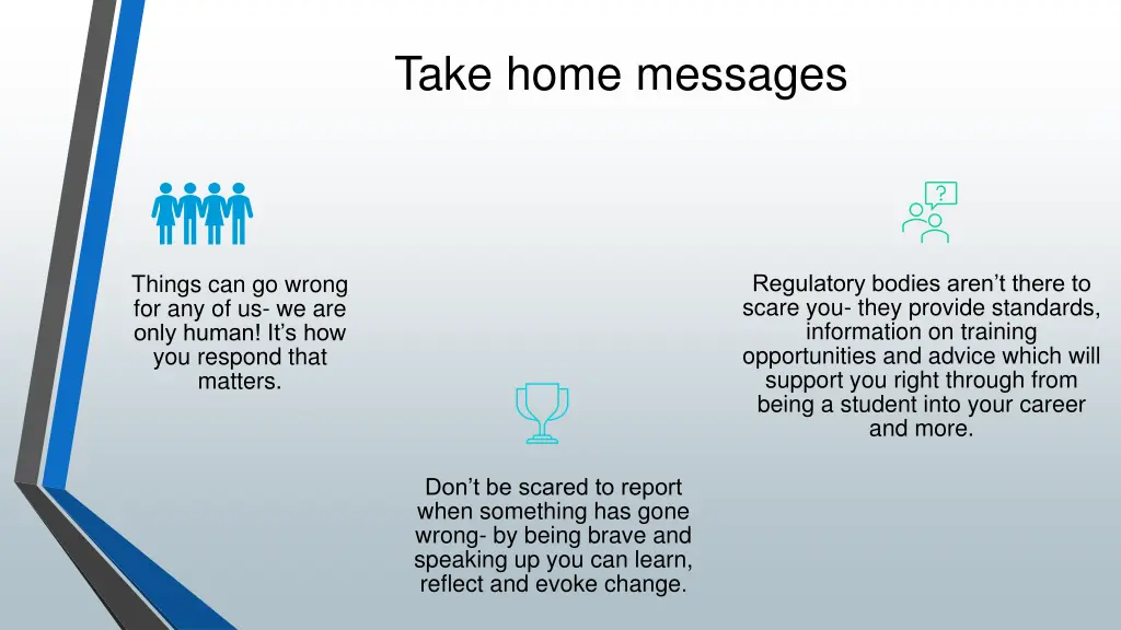 take home messages