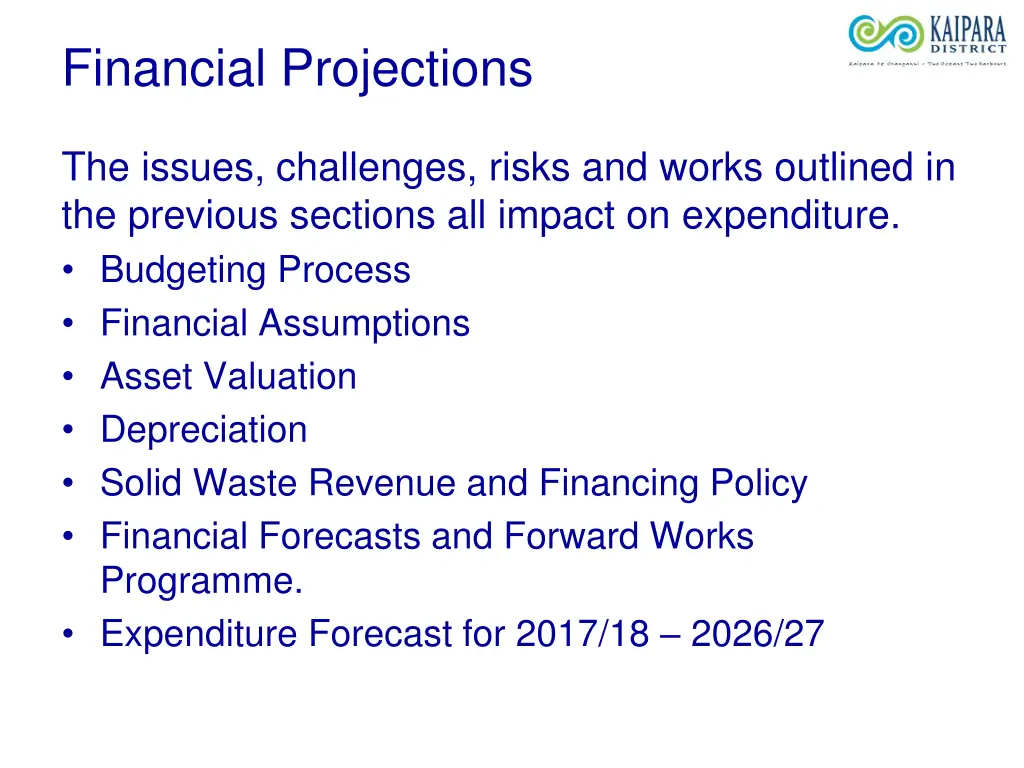 financial projections