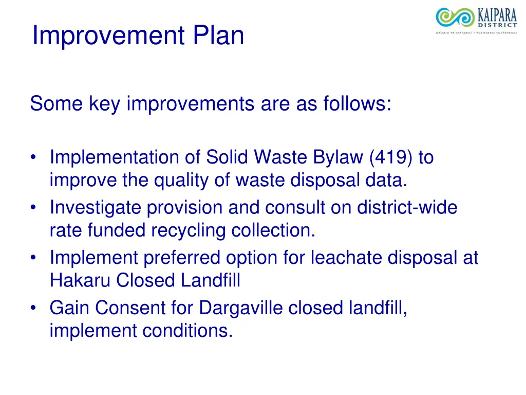 improvement plan