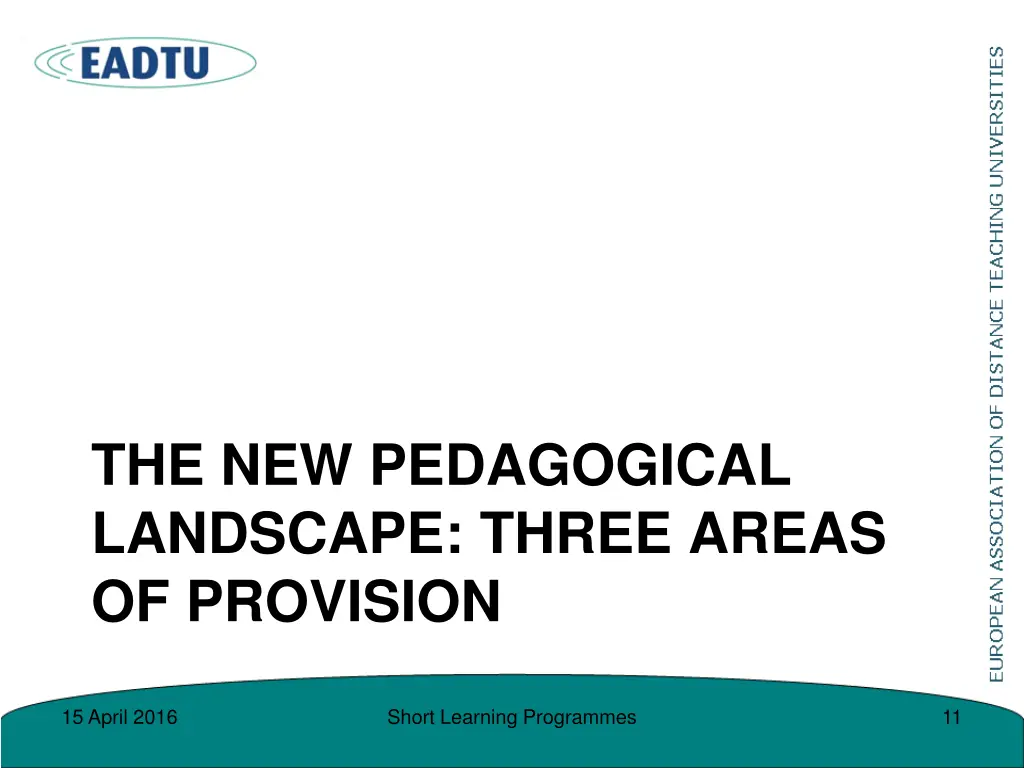 the new pedagogical landscape three areas