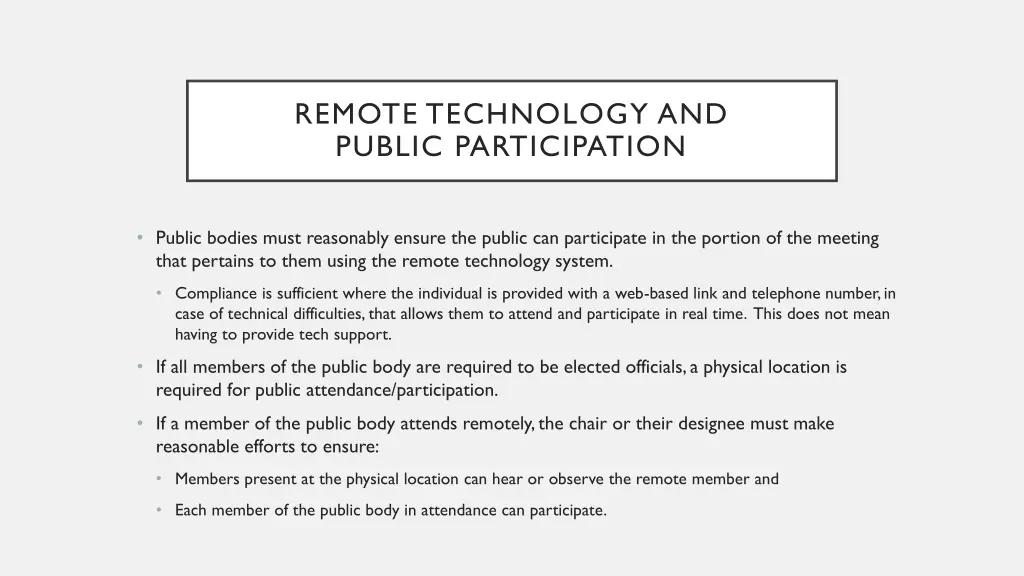 remote technology and public participation