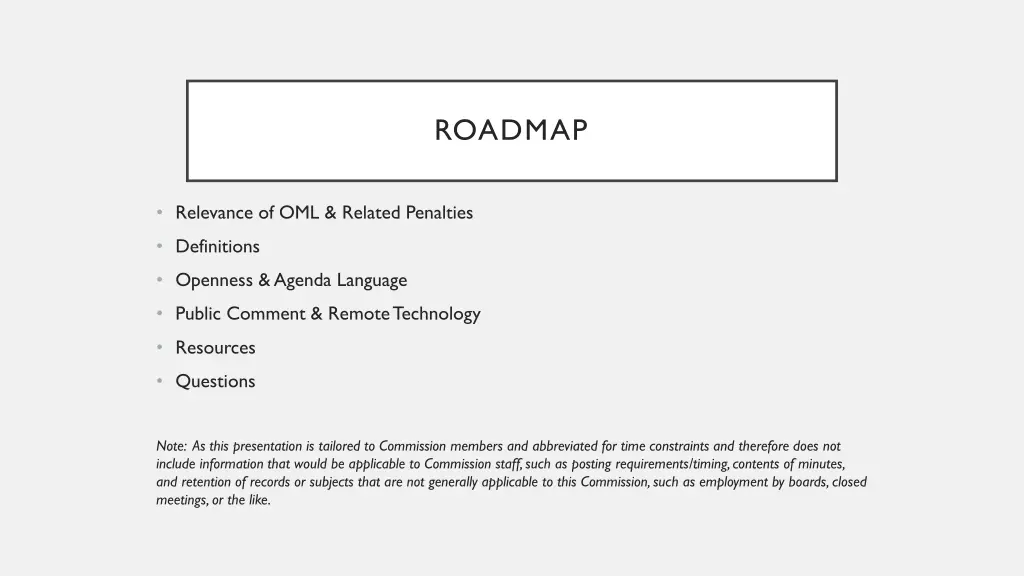 roadmap