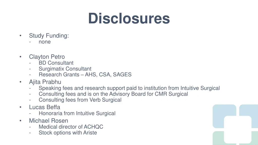 disclosures