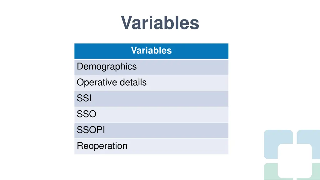 variables