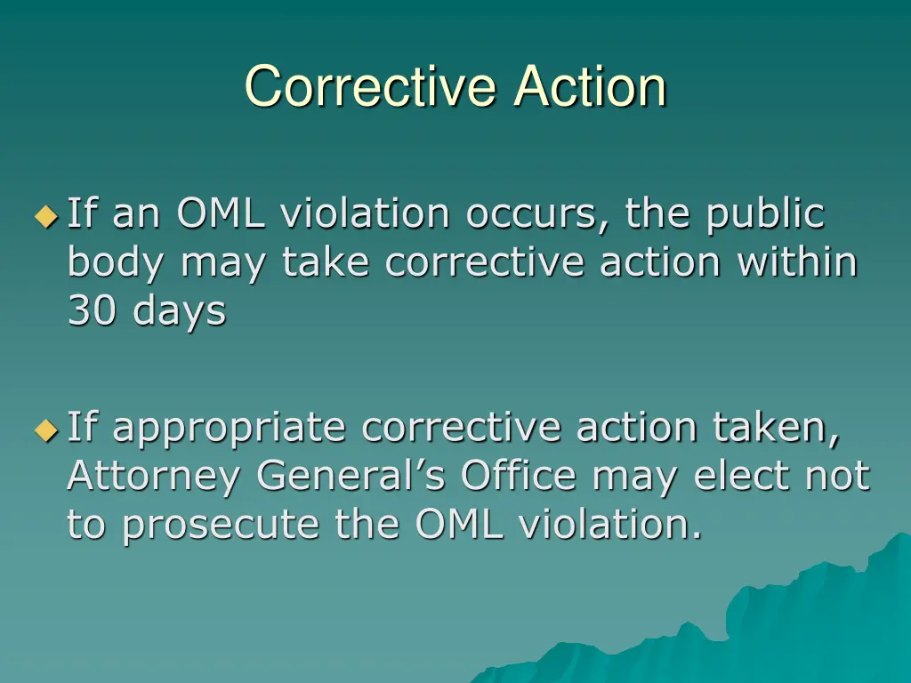 corrective action