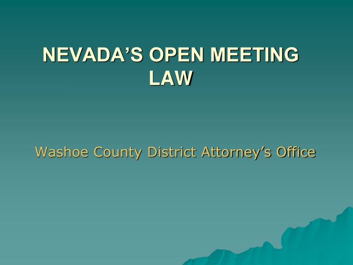 nevada s open meeting law