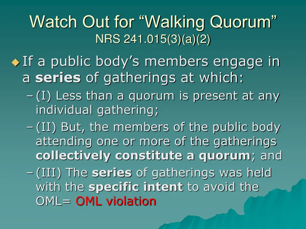 watch out for walking quorum nrs 241 015 3 a 2