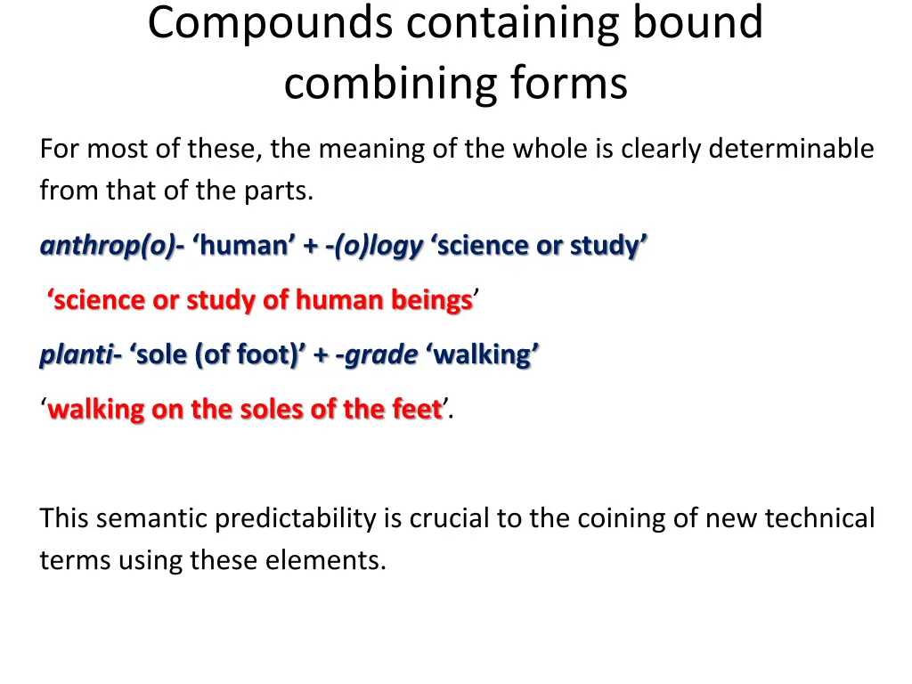 compounds containing bound combining forms 1