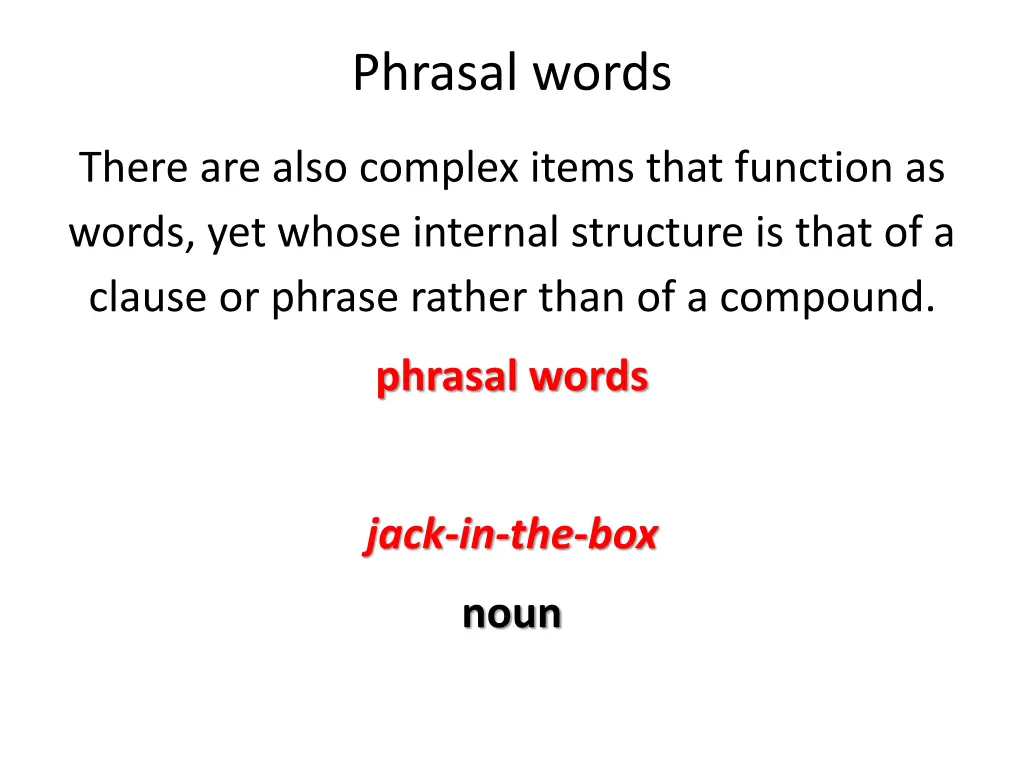 phrasal words 2