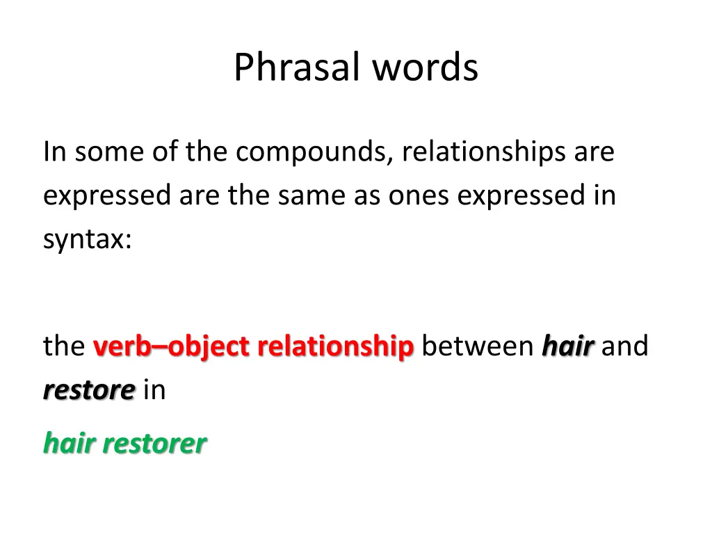 phrasal words