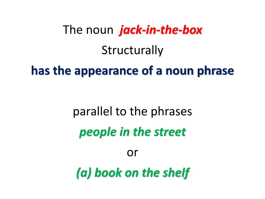 the noun jack in the box