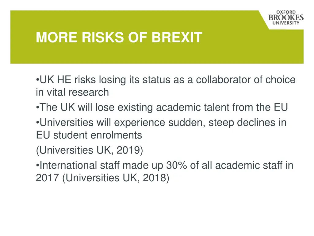 more risks of brexit