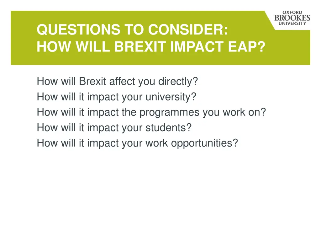 questions to consider how will brexit impact eap