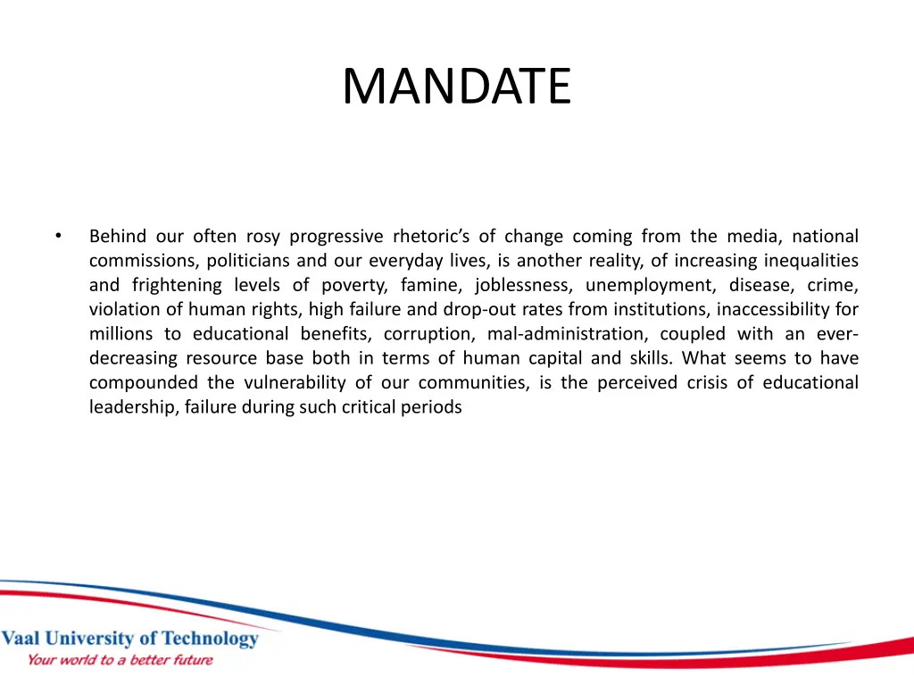 mandate 1