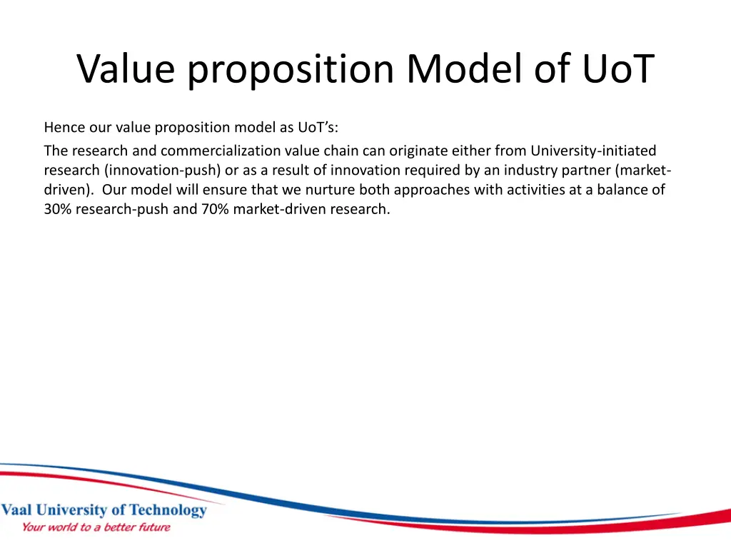 value proposition model of uot