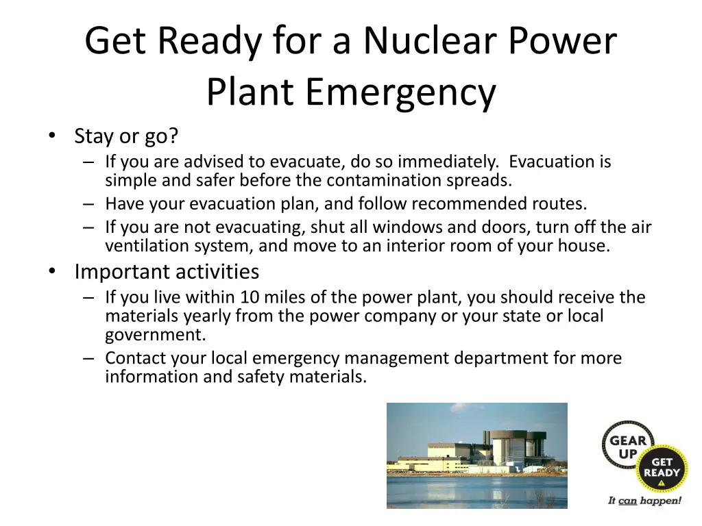 get ready for a nuclear power plant emergency 1