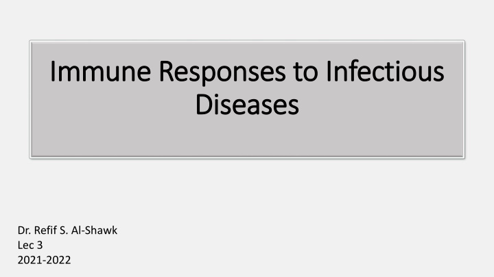 immune responses to infectious immune responses