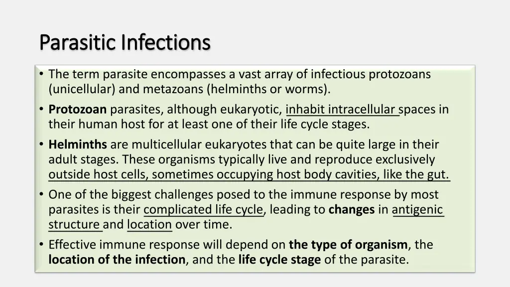 parasitic infections parasitic infections