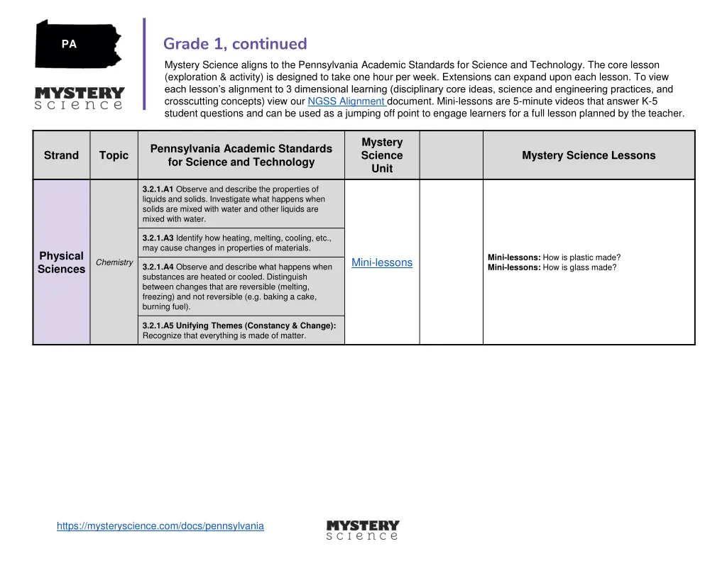 grade 1 continued mystery science aligns 1