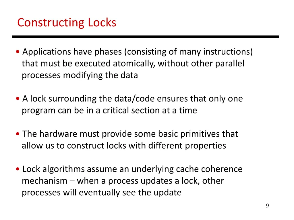 constructing locks