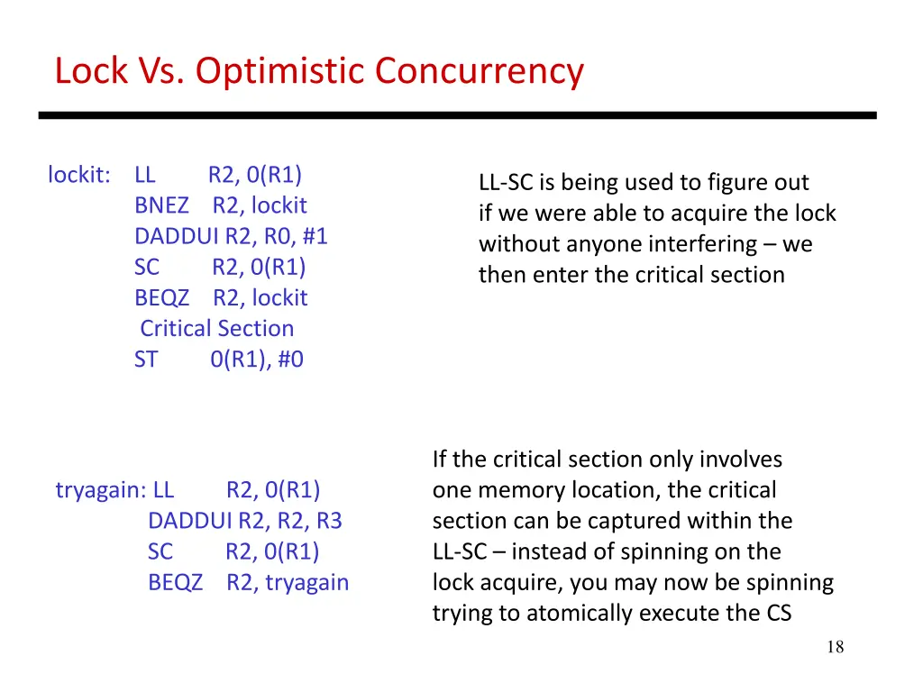 lock vs optimistic concurrency