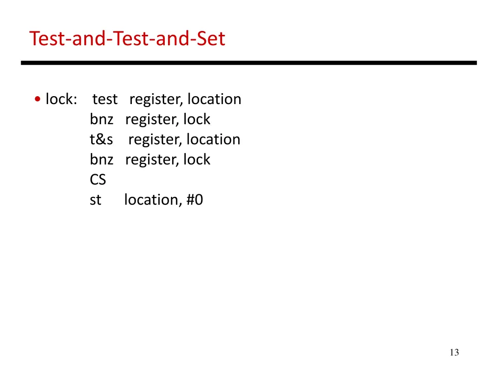 test and test and set