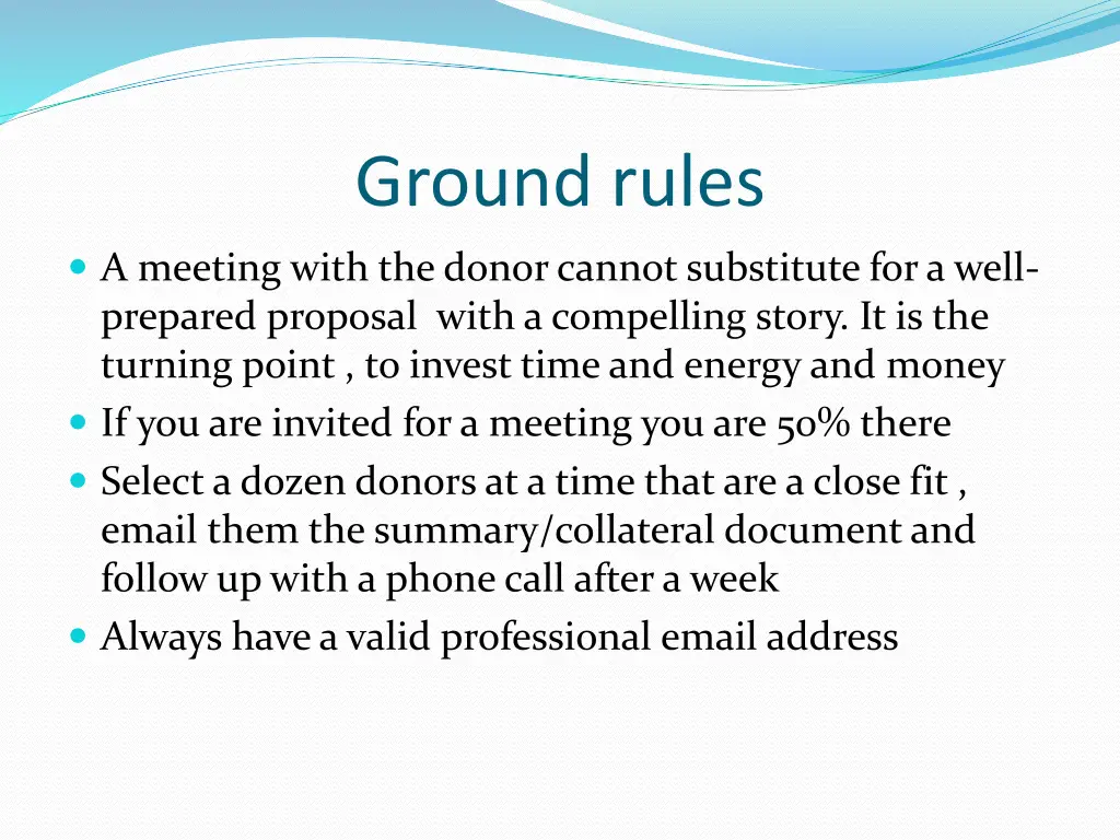 ground rules 1