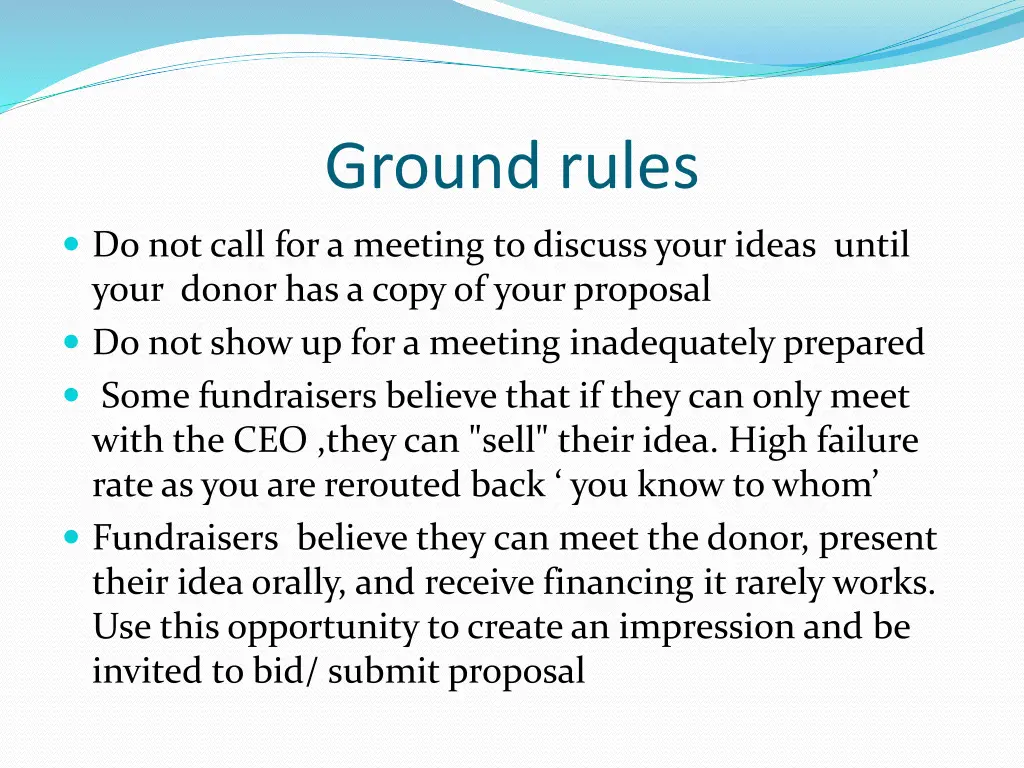 ground rules